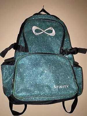 Nfinity Cheer Backpack Teal Sparkle Large W/ Many Compartments • $34.99