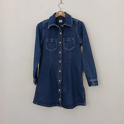 £55.99 • Buy Levi's Women's Shirt Dress Blue Denim Size Medium Button Down Rrp £100.00 New