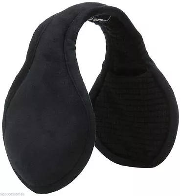 180s Tuckerman Mens Black Faux Suede Adjustable Ear Warmers Ear Muffs NEW! • $23.99