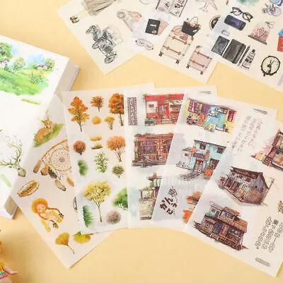 $2.59 • Buy 6Pcs Stickers Paper Book Stationery Bullet Journal Japanese Style Gift Diary