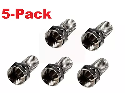 5pcs F-type RG6 Twist On Coax Coaxial Cable Connectors Plug Adapter Satellite • $4.99