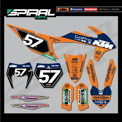 Custom MX Graphics Kit Factory PRO GO Orange KTM SX SXF 125 250 350 450 2019 • $159.99