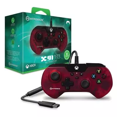 Hyperkin X91 Ice Wired Controller For Xbox Series X|S Xbox One And PC (Ruby Red • $78.95