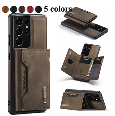 $15.28 • Buy For Galaxy Z Fold 3 4 5G 2in1 Magnetic Protector Leather Case Card Wallet Cover