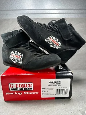 G-Force Racing Gear Driving Shoes Mens Size 8 Black Mid-Top Racegrip GF235 • $49.99