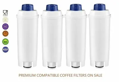 $46.85 • Buy 4x Coffee Machine Water Filter For Delonghi ECAM 45.760 Eletta Cappuccino Top