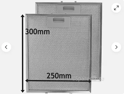 2 X Rangemaster Flavel Cooker Hood Metal Mesh Filter Vent Filters 300 X 250 Mm  • £11.99