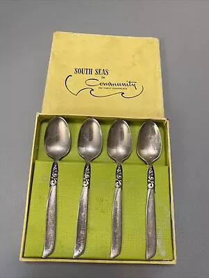 Lot 4 Community South Seas Silver Plate TEASPOON Spoons Silverware Flatware • $9.99