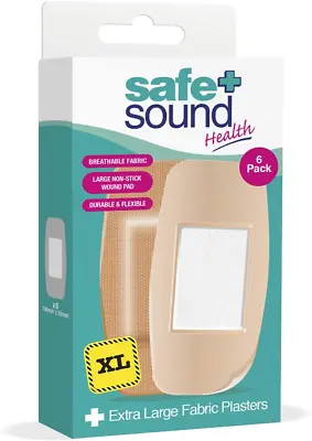 Safe And Sound Extra Large Fabric Plasters. Breathable Fabric. Durable And 100mm • £3.93