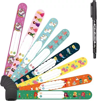 Vicloon Safety Wristband Bracelets 8 Pcs Child Kids ID Bracelet With Pen For ID • £5.99