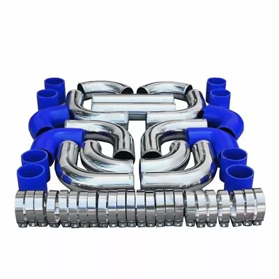 12Pcs Universal 2.5  Intercooler Piping Kit W/ T-Bolt Clamps +Silicone Coupler • $112.99