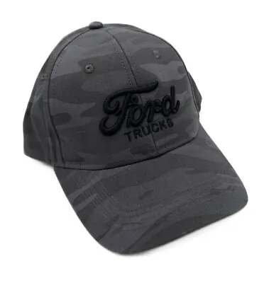 Gray Camo Ford Trucks Hat Cap W/ Black Embroidered Script Logo • $19.95