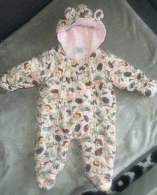 Bebe Bonito Waterproof Pramsuit Girl 3-6 Months • £5