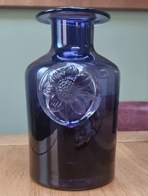 Dartington Glass Vase /Flower Bottle Anemone In Amethyst Purple 8  / 20cm  • £36