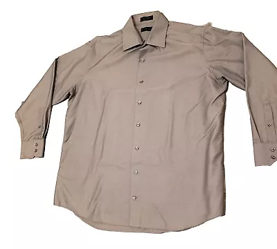 J.FERRAR Men's Dress Shirt Button Up Size 17.5  36-37 XL • $12.50