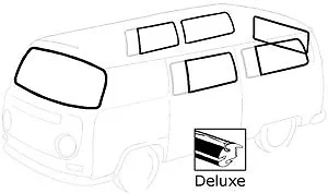 Deluxe Bus Window Seal Kit 69 - 79 Weather Strip Kit. VW Baywindow Campervan     • $558.73