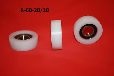£10.20 • Buy 60 Mm  Nylon Roller Wheel Plastic Bearing Guiding Wheel Flat Belt Idler