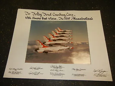 Vintage USAF Thunderbirds Photo Hand Signed By Flight Crew • $72.89