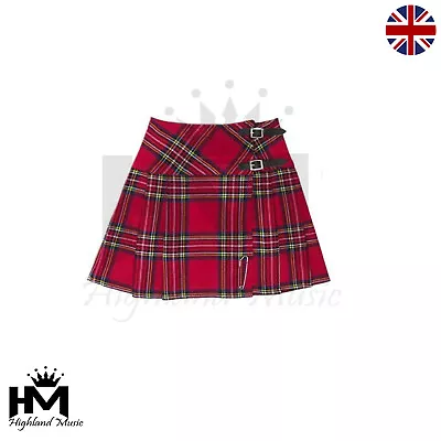 Scottish Mini Ladies Skirt Royal Stewart Tartan With Women Mini Skirt Kilt HM • £14.85