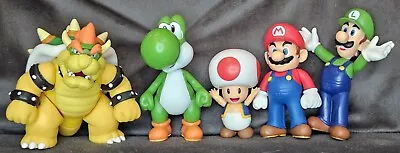 Official Jakks Pacific 3” Mario 5 Figures Bundle Yoshi Bowser Toad Mario Luigi • £14.99