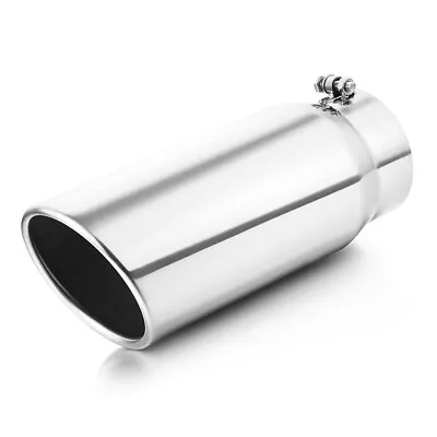 Bolt On Diesel Exhaust Tip 5  Inlet 6  Outlet 15inch Long Silver Stainless Steel • $36.90