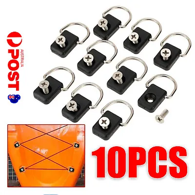 $10.99 • Buy 10X Kayak Fishing Rigging D Ring With Screw Safety Deck Loop Mounting Tie Down