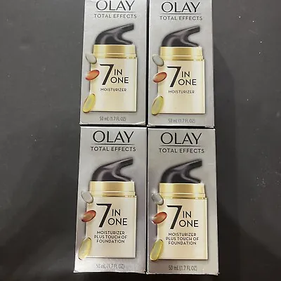 X4 Olay Total Effects 7 In One Anti-Aging Moisturizer Touch Of Foundation & Reg • $48.88