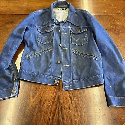 Vintage Men’s Wrangler Western Cowboy Denim Jean Jacket Sz 40 • $65