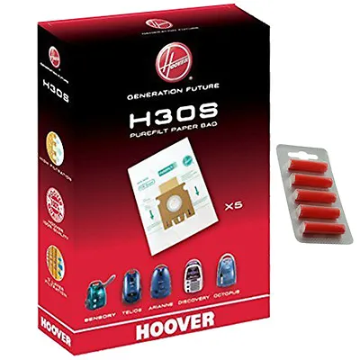 5 X HOOVER H30S Purefilt Bags For Telios Vacuum Genuine H30 Super + Fresh • £17.89