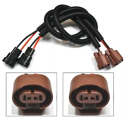 Extension Wire U 9006 HB4 Two Harness Head Light Bulb Low Beam Connector Socket • $12.35