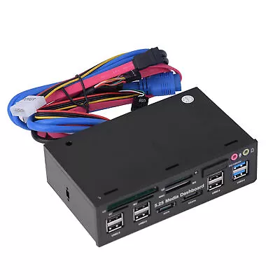 5.25inch Media Dashboard Front Panel USB3.0/2.0 HUB ESATA Multi C MPF • £29.04