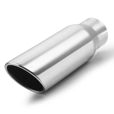 3  Inlet Clamp On Diesel Exhaust Tip 4  Outlet 12  Long Chrome Stainless Steel • $28.80