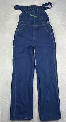 Key Imperial Bib Overalls Men's Size 34x34  Blue Denim Carpenter Work • $29.90