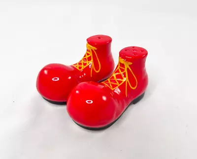 Vintage Ronald McDonald Red Clown Shoes Yellow Laces Salt & Pepper Shakers • $34.99