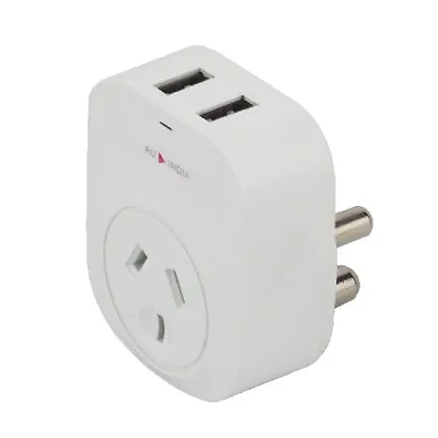 $19.95 • Buy India Travel Adapter With 2 USB Charge Ports