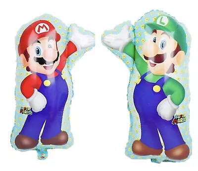 Super Mario Foil Mario Luigi Balloon Set XL 60CM Birthday Party Decorations Kids • $4.91