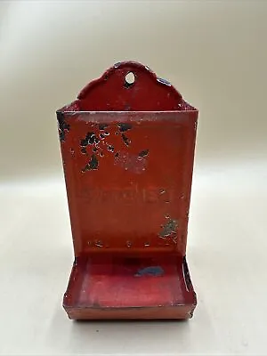 Vintage Tin Match Holder Dispenser  • $14.90