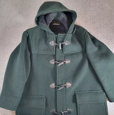 Vintage Brooks Brothers Duffle Toggle Coat Size M Rare Green Made In England • $289.99