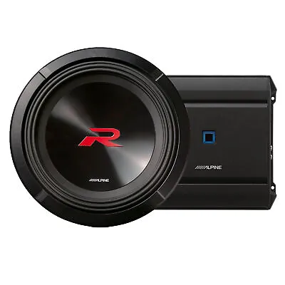 Alpine R Series 12  Bass Package - One R Series R2-W12D4 Subwoofer + Amplifier • $379.99