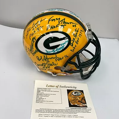 Green Bay Packers Hall Of Fame Legends Signed Full Size Helmet 28 Sigs JSA COA • $1499