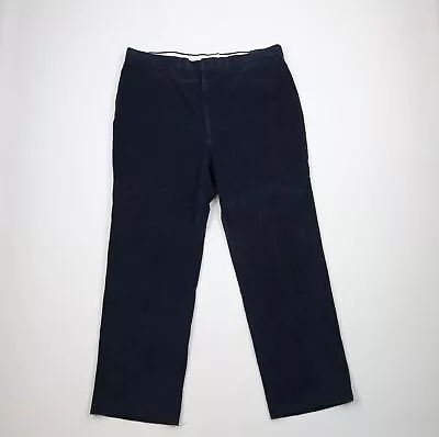 Vtg 70s Streetwear Mens 42x31 Faded Wide Leg Bell Bottoms Corduroy Pants Blue • $64.95