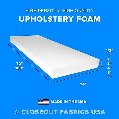 High Density Upholstery Foam Seat Cushion Replacement Sheets • $79.95