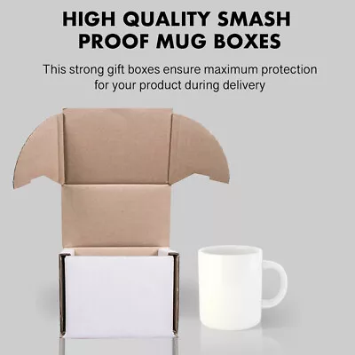 Smash Proof 10/11oz Mug Mailing Packing BoxesWhite Gift Box Mug Mailer Box • £15.99