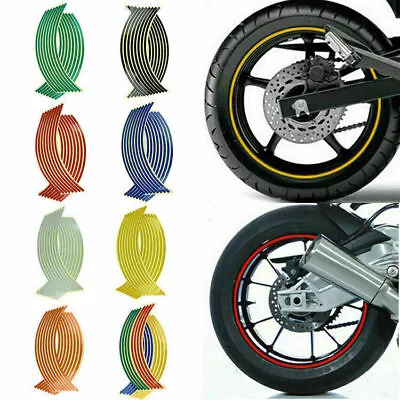 17 -19  Reflective Car Motorcycle Wheel Rim Stripe Tape Decal Stickers Universal • $6.29