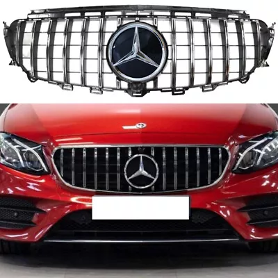 Front Grille For Mercedes Benz W213 E-CLASS 2016-2020 &Camera Hole GT R W/Emblem • $89.99