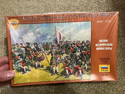 Zvezda 8049. Russian Infantry Of Peter The Great. 1698-1725  1/72 Scale. Sealed. • £10