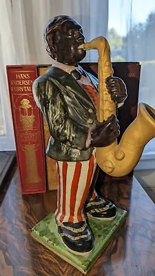 Vintage Ceramic Black Jazz Band Musician Figure Saxophone Player Mid Century  • £48