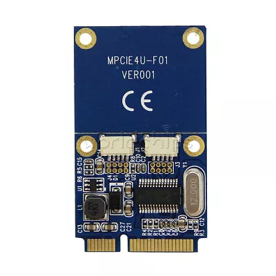 PCIe PCI-E To USB Adapter MPCIe To 5 Pin 2 Ports Dual USB2.0 Mini Converter Card • $5.60