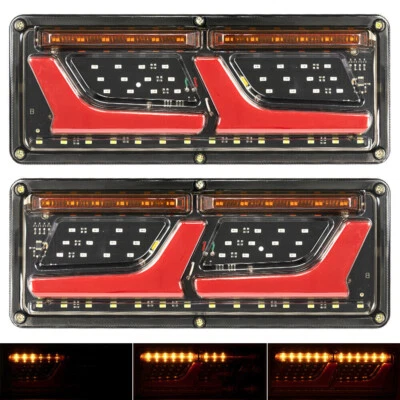 $34.99 • Buy 2x 12v Led Dynamic Truck Rear Tail Light Caravan Ute Trailer Ute Indicator Lamp