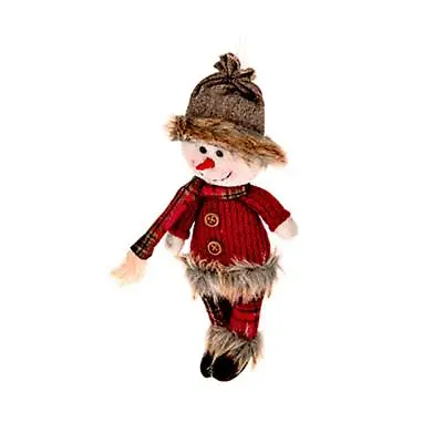 Christmas Tartan Tree Decorations - Reindeer Santa Snowman - Choose Type • £6.99